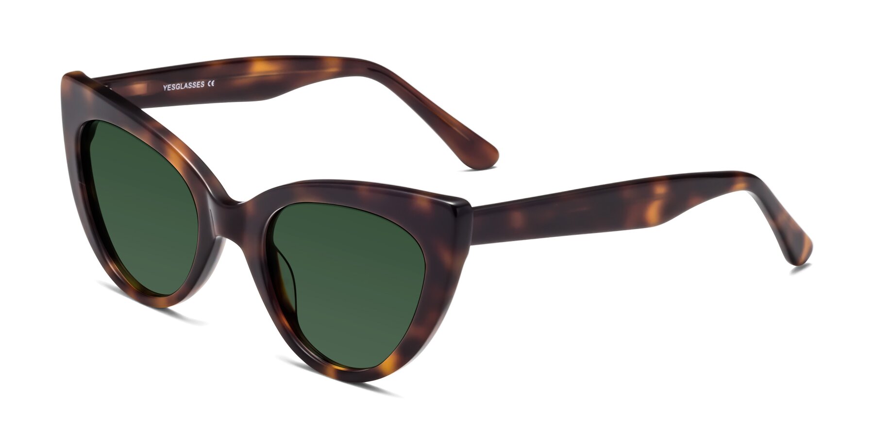 Angle of Tiesi in Tortoise with Green Tinted Lenses