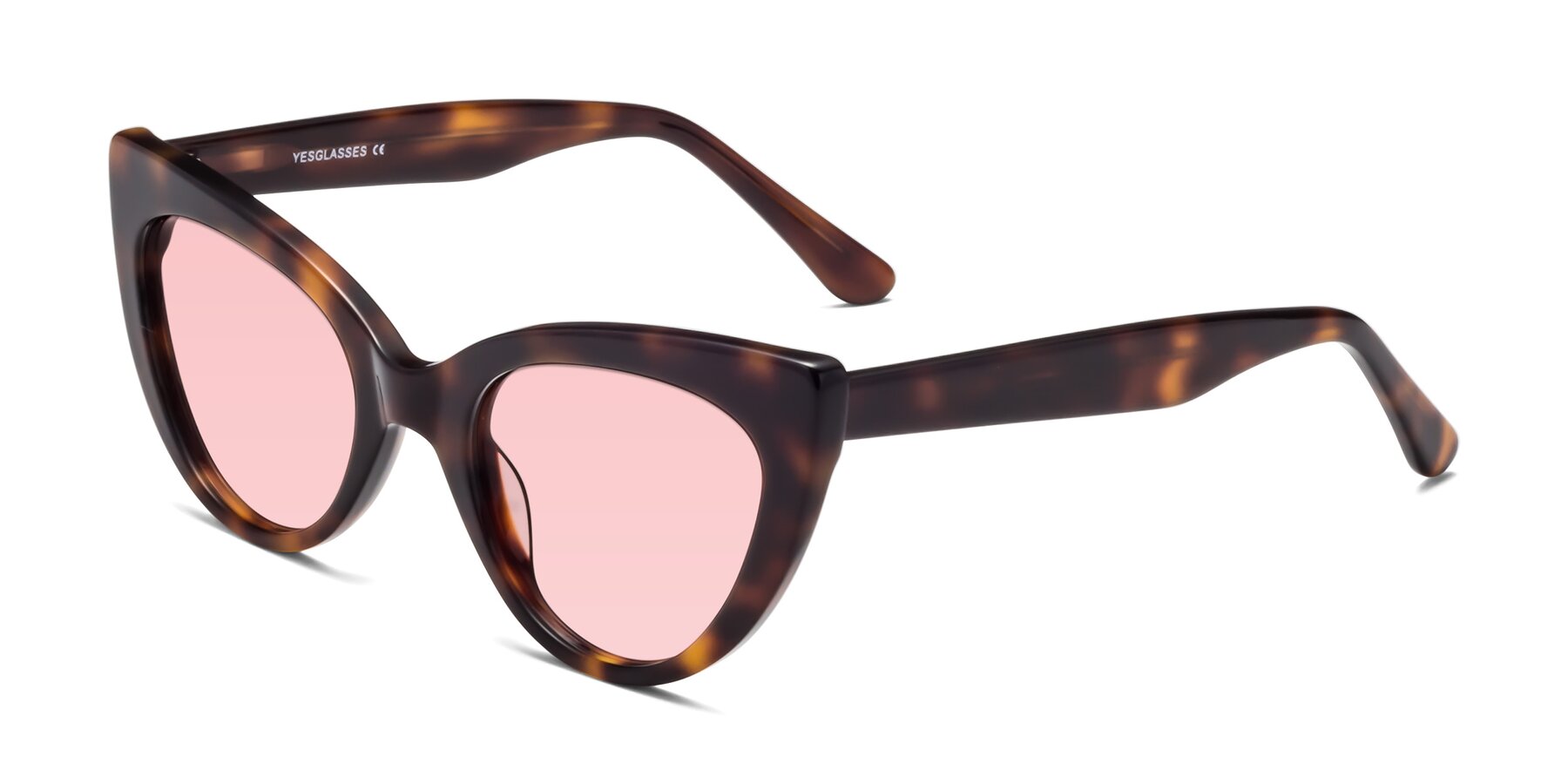 Angle of Tiesi in Tortoise with Light Garnet Tinted Lenses