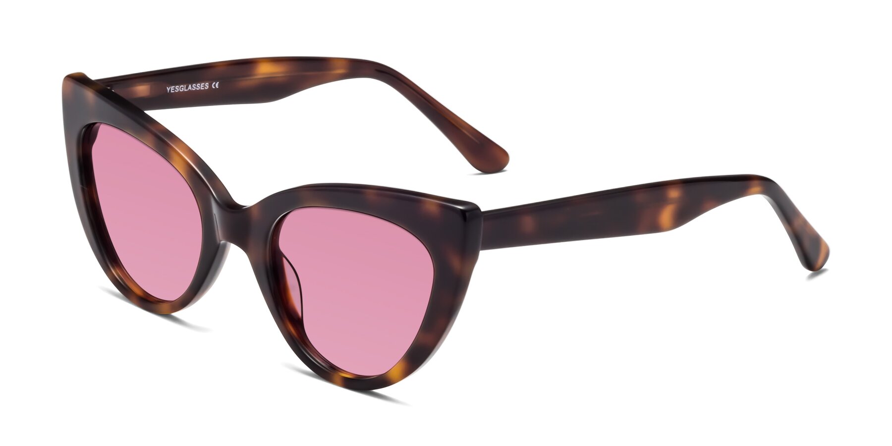 Angle of Tiesi in Tortoise with Medium Wine Tinted Lenses