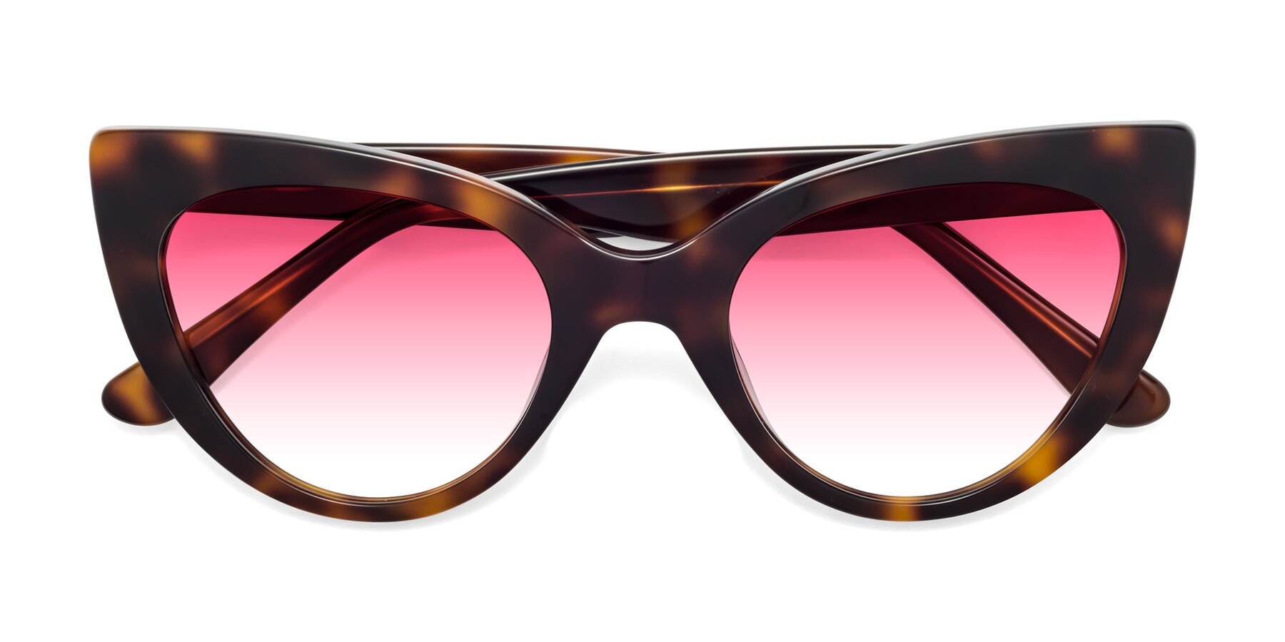 Folded Front of Tiesi in Tortoise with Pink Gradient Lenses