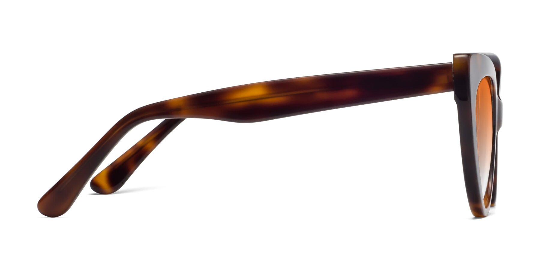 Side of Tiesi in Tortoise with Orange Gradient Lenses