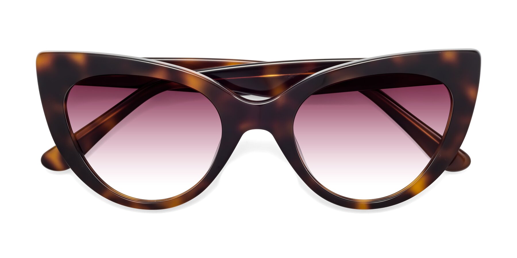 Folded Front of Tiesi in Tortoise with Wine Gradient Lenses