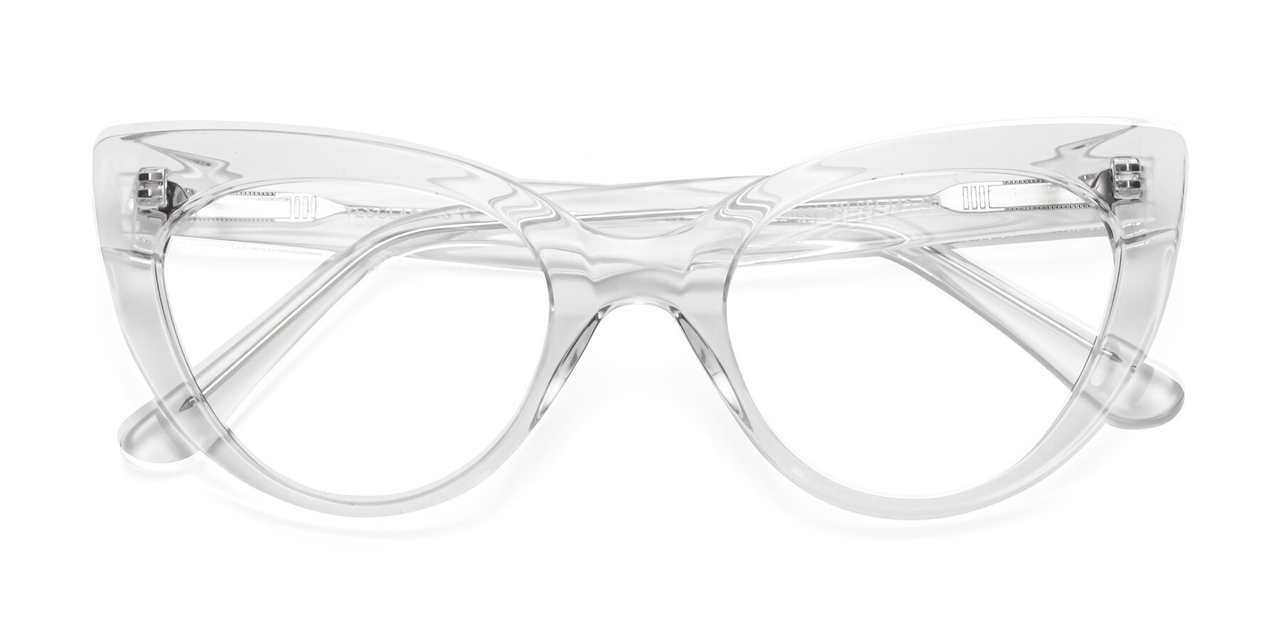 Folded Front of Tiesi in Clear with Clear Eyeglass Lenses