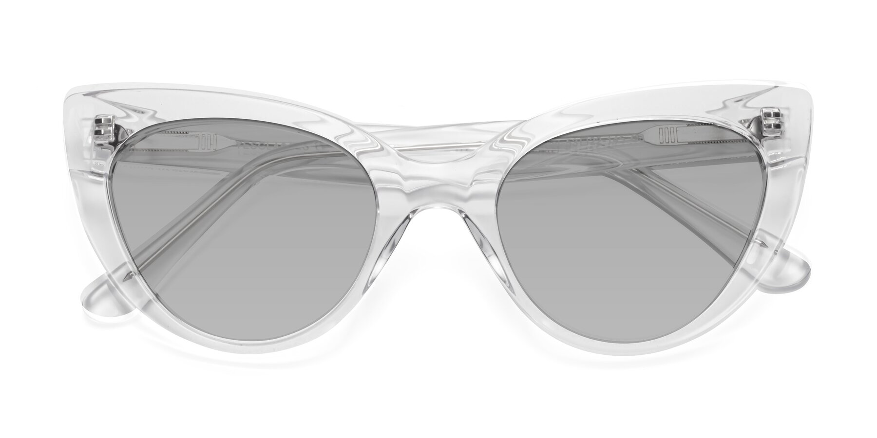 Folded Front of Tiesi in Clear with Light Gray Tinted Lenses