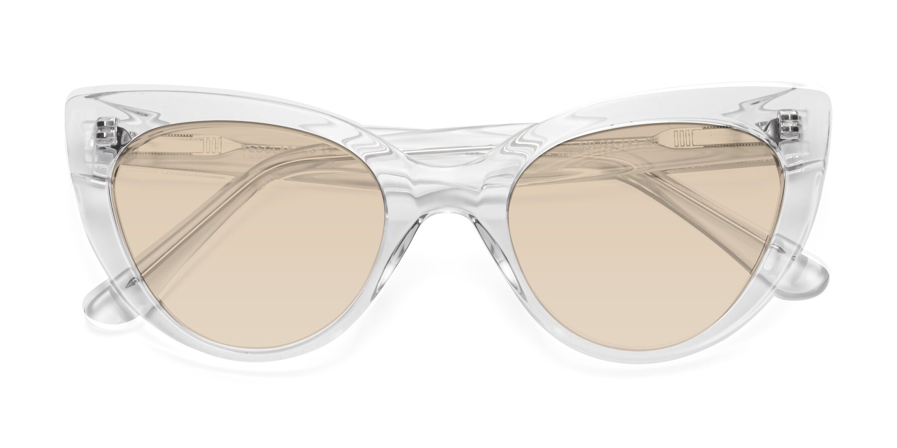 Folded Front of Tiesi in Clear with Light Brown Tinted Lenses