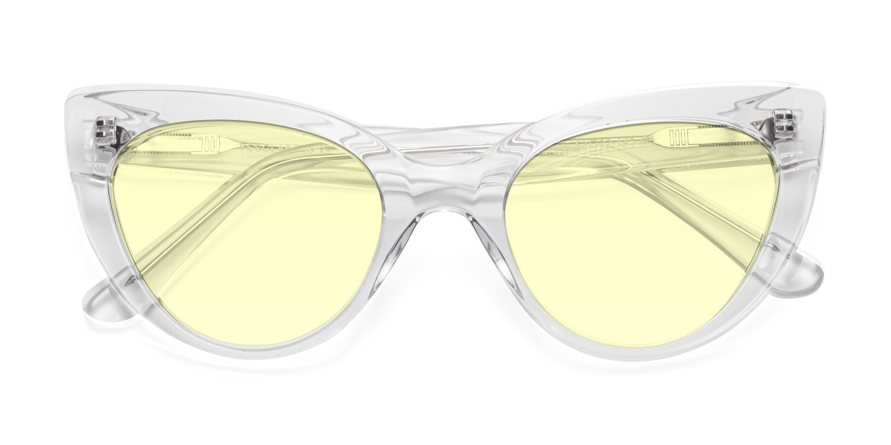Folded Front of Tiesi in Clear with Light Yellow Tinted Lenses