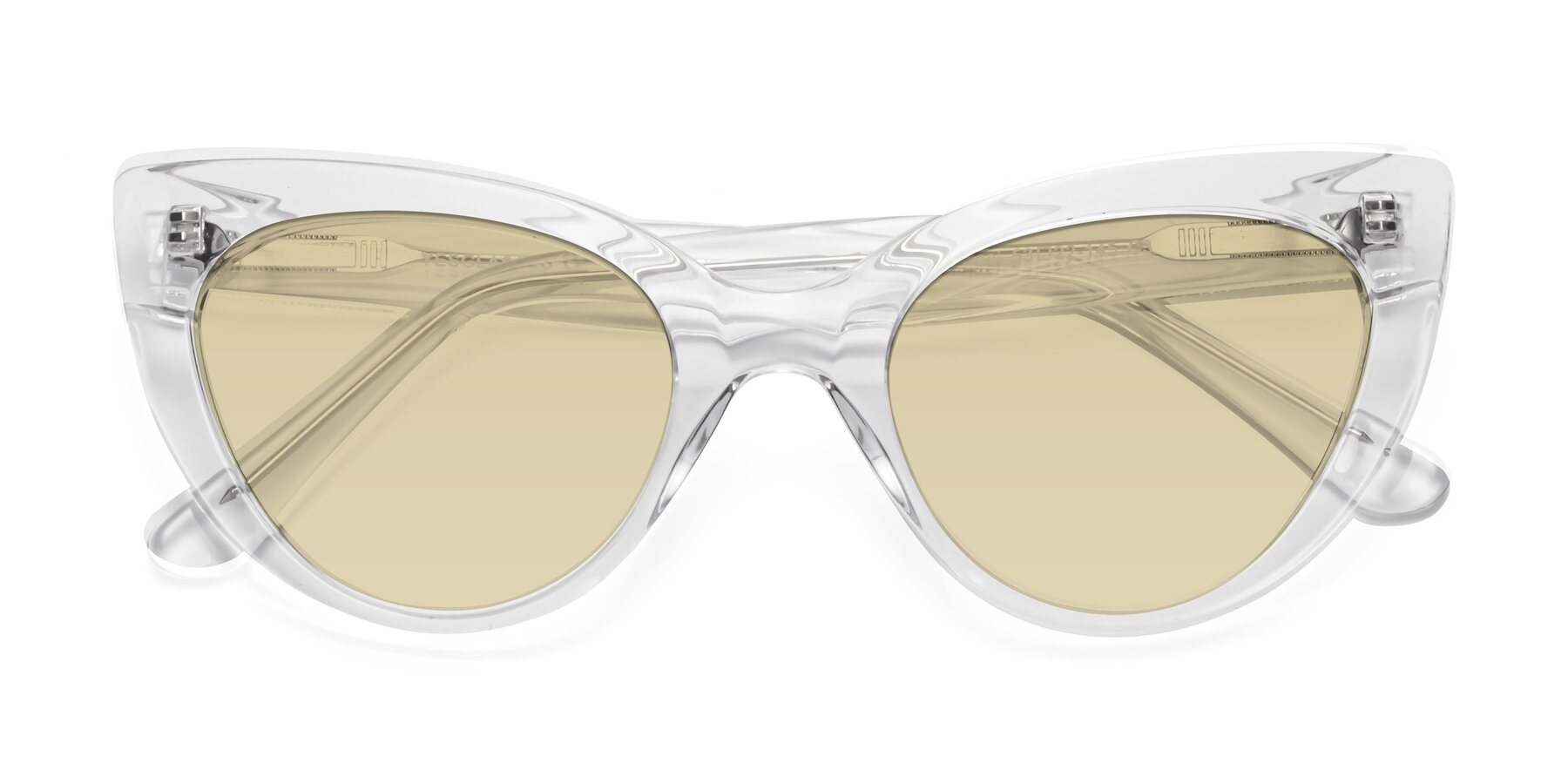 Folded Front of Tiesi in Clear with Light Champagne Tinted Lenses