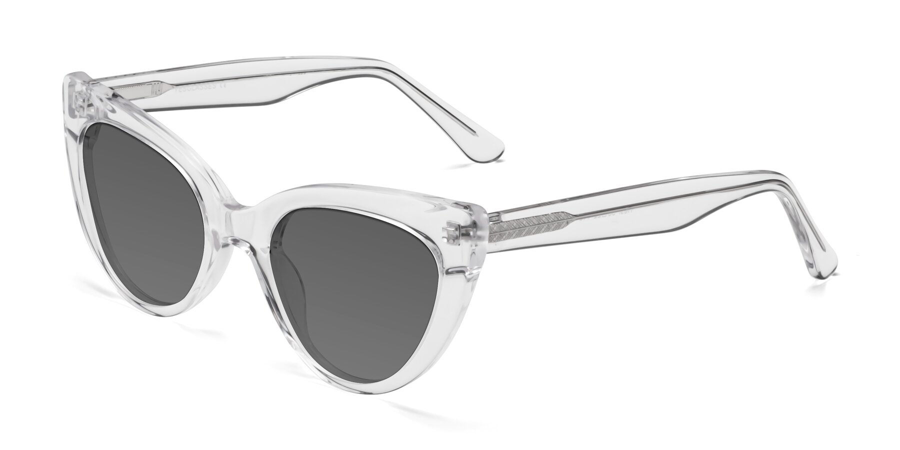 Angle of Tiesi in Clear with Medium Gray Tinted Lenses
