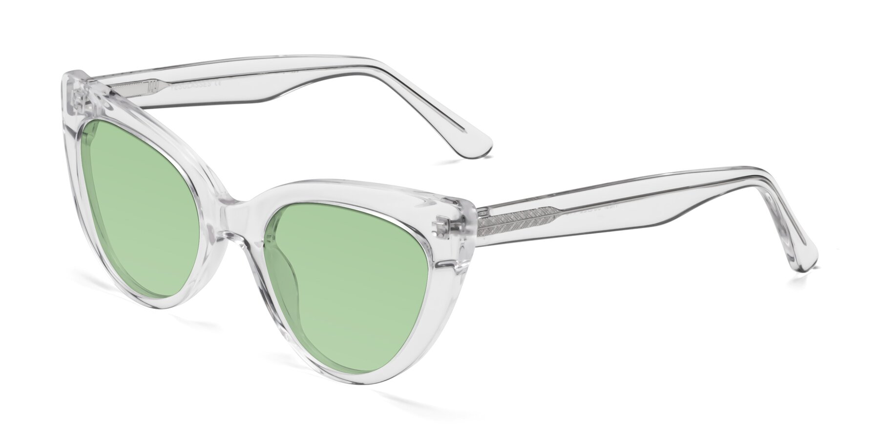 Angle of Tiesi in Clear with Medium Green Tinted Lenses