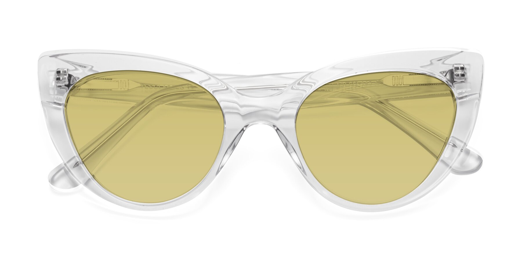 Folded Front of Tiesi in Clear with Medium Champagne Tinted Lenses