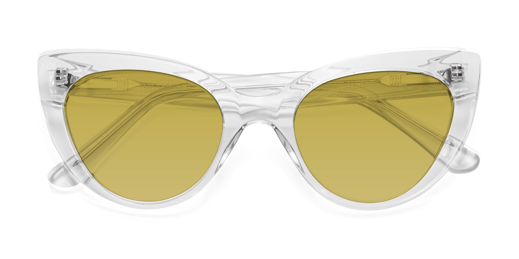 Folded Front of Tiesi in Clear with Champagne Tinted Lenses