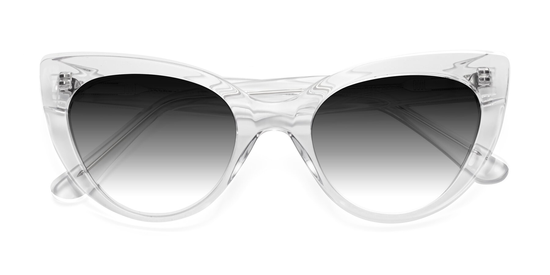 Folded Front of Tiesi in Clear with Gray Gradient Lenses
