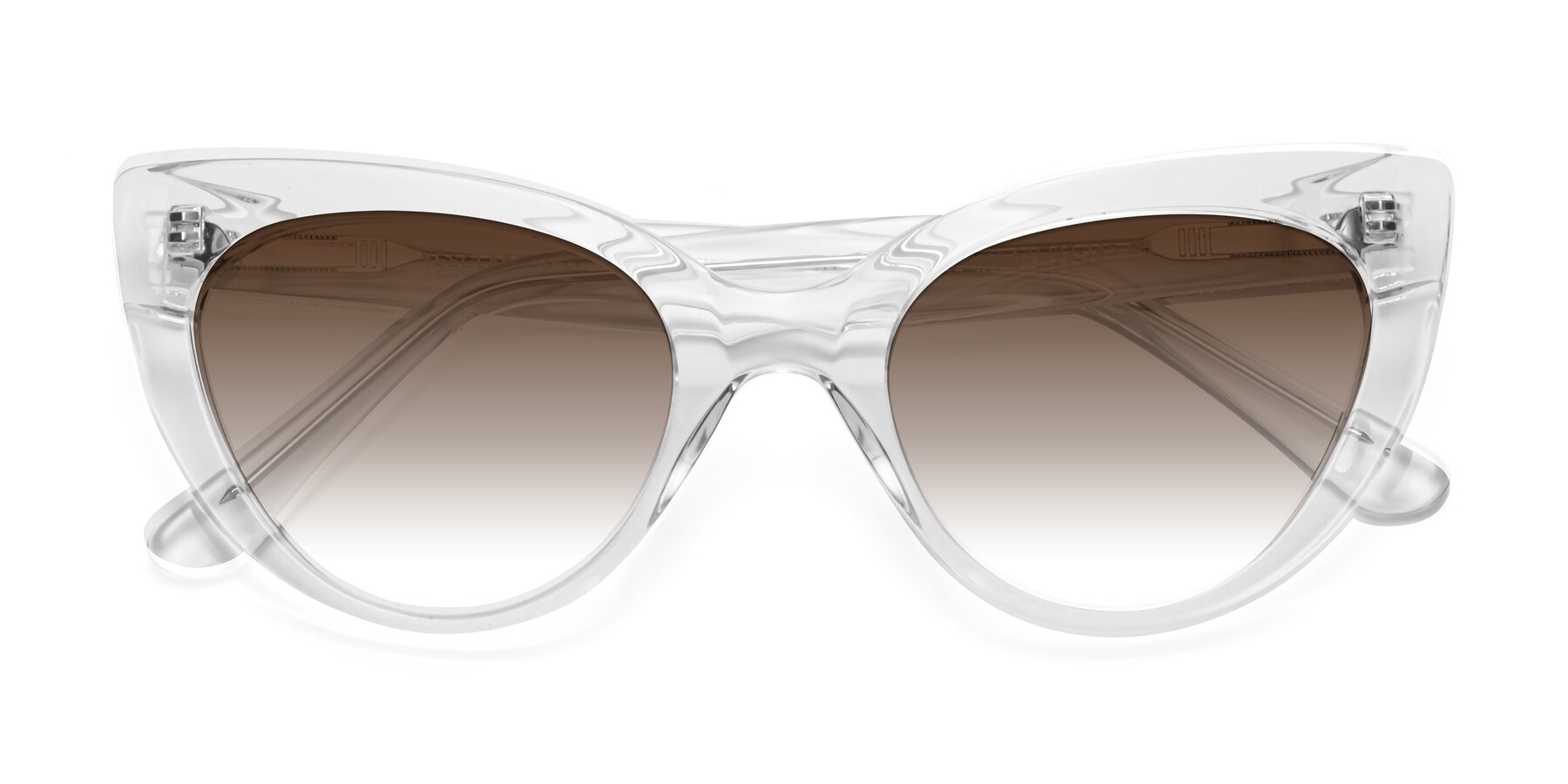 Folded Front of Tiesi in Clear with Brown Gradient Lenses