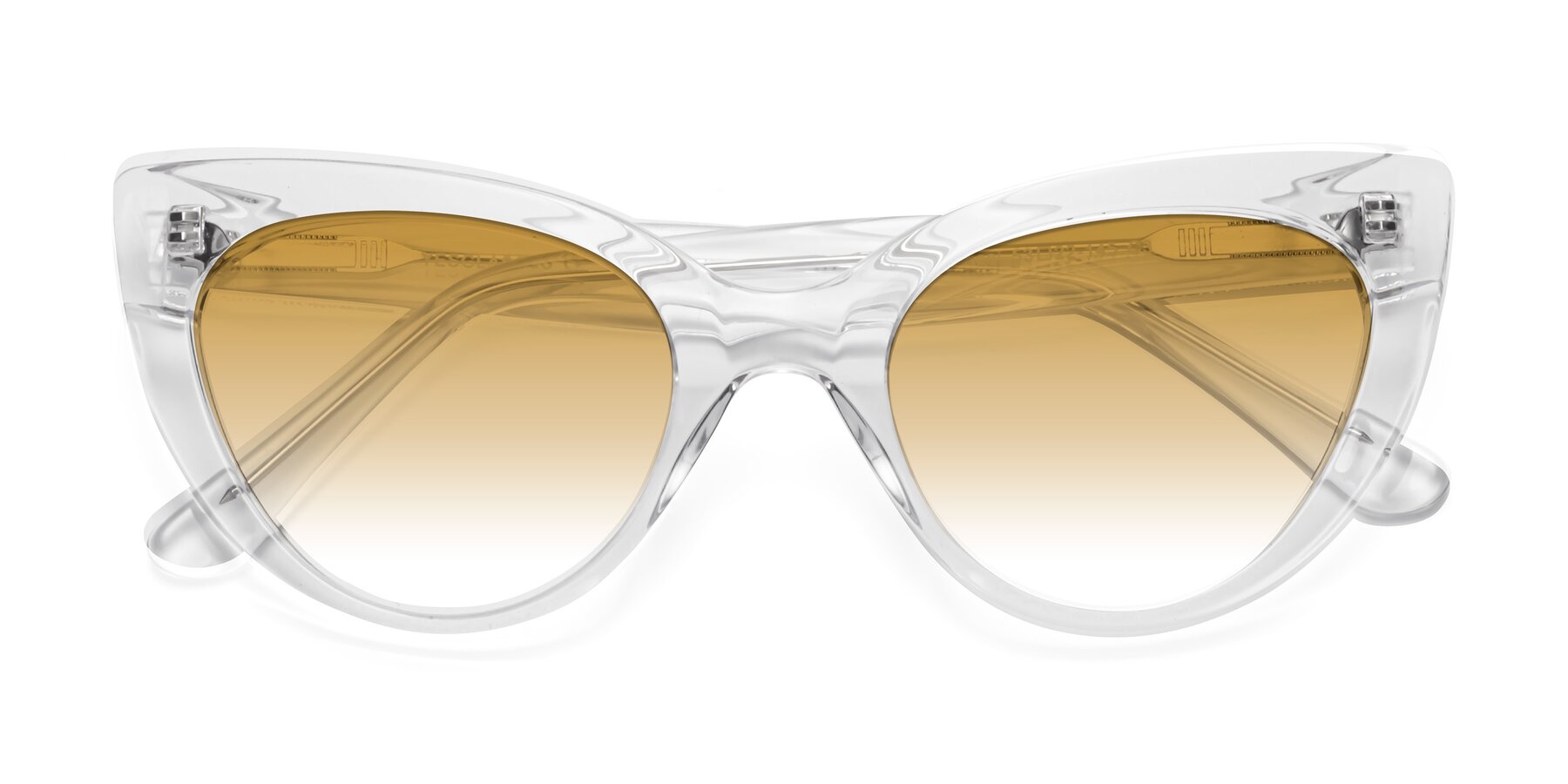 Folded Front of Tiesi in Clear with Champagne Gradient Lenses