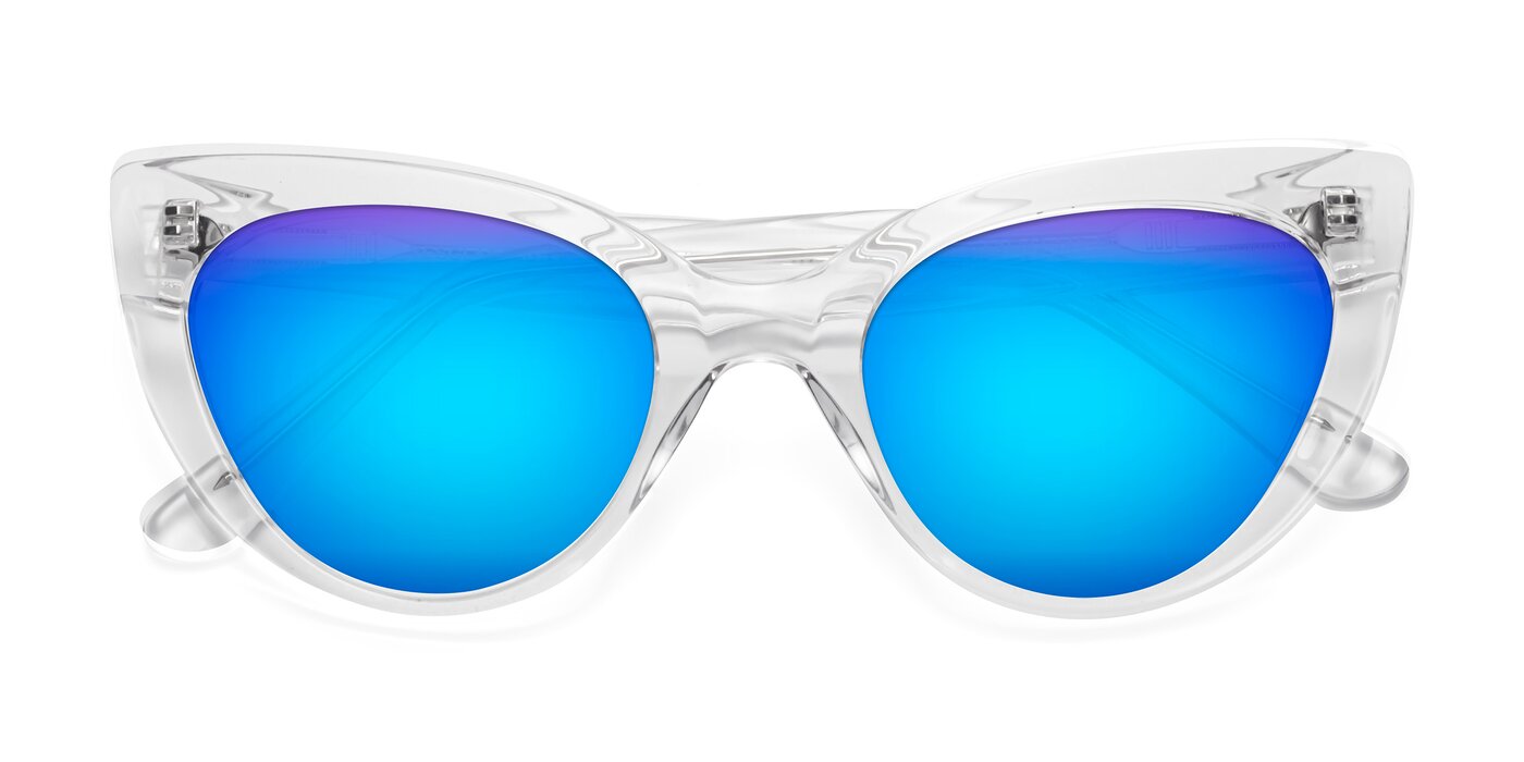 Tiesi - Clear Flash Mirrored Sunglasses