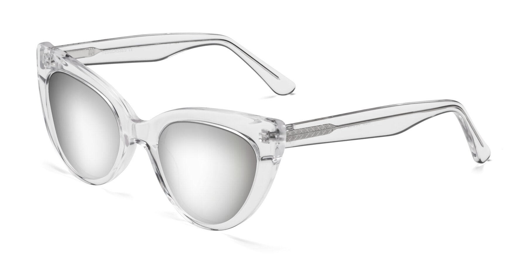Angle of Tiesi in Clear with Silver Mirrored Lenses