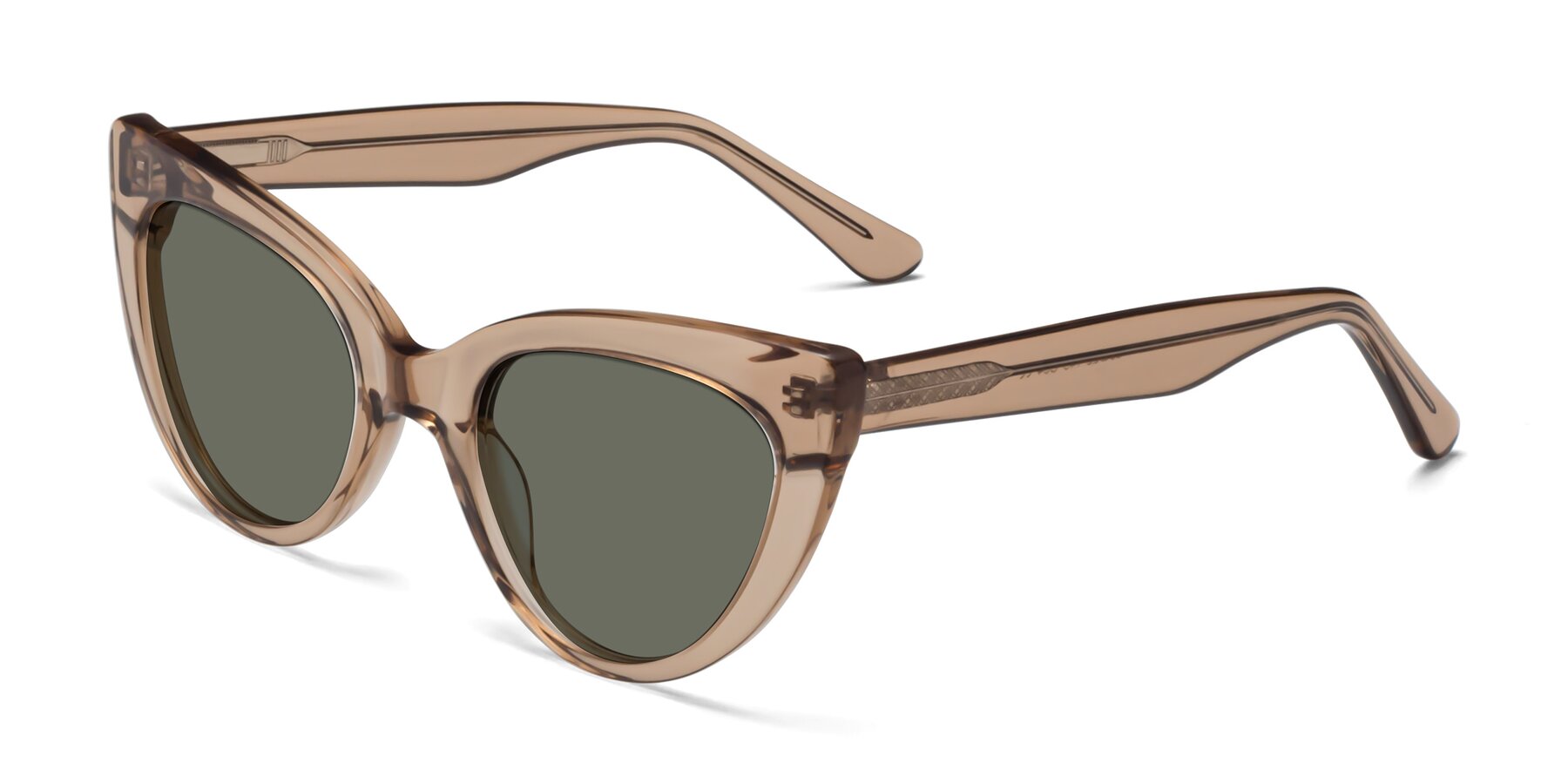 Angle of Tiesi in Caramel with Gray Polarized Lenses