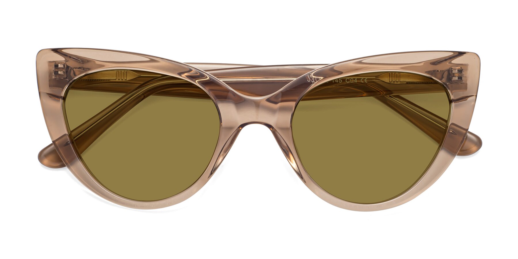 Folded Front of Tiesi in Caramel with Brown Polarized Lenses