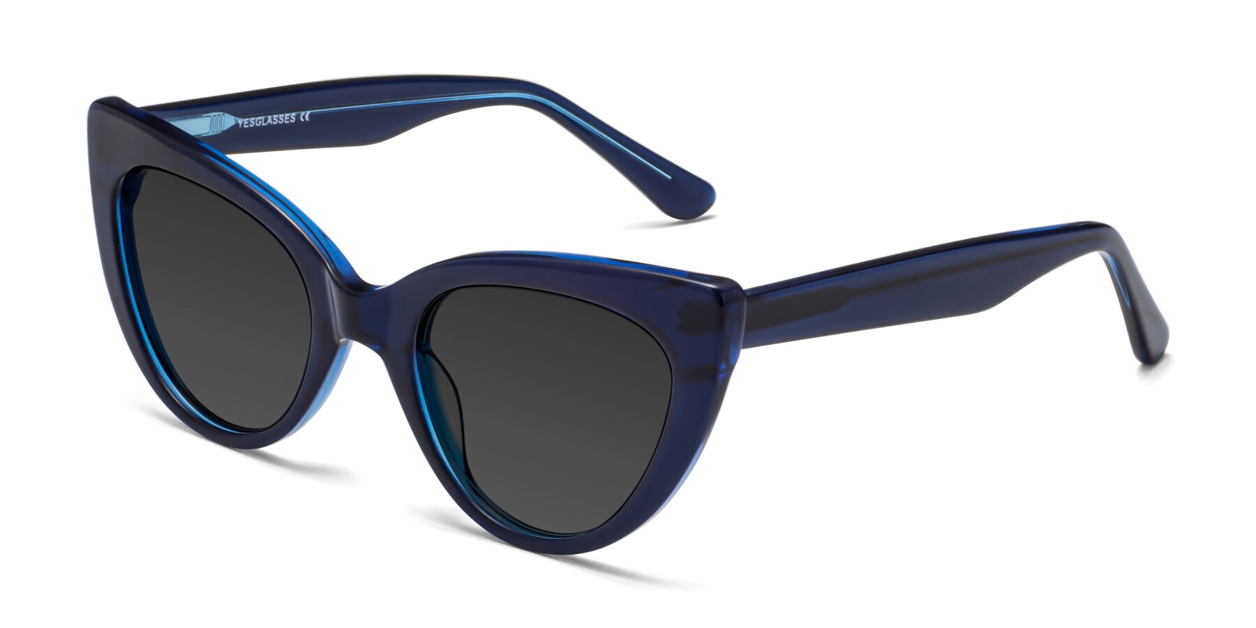 Angle of Tiesi in Midnight Blue with Gray Tinted Lenses