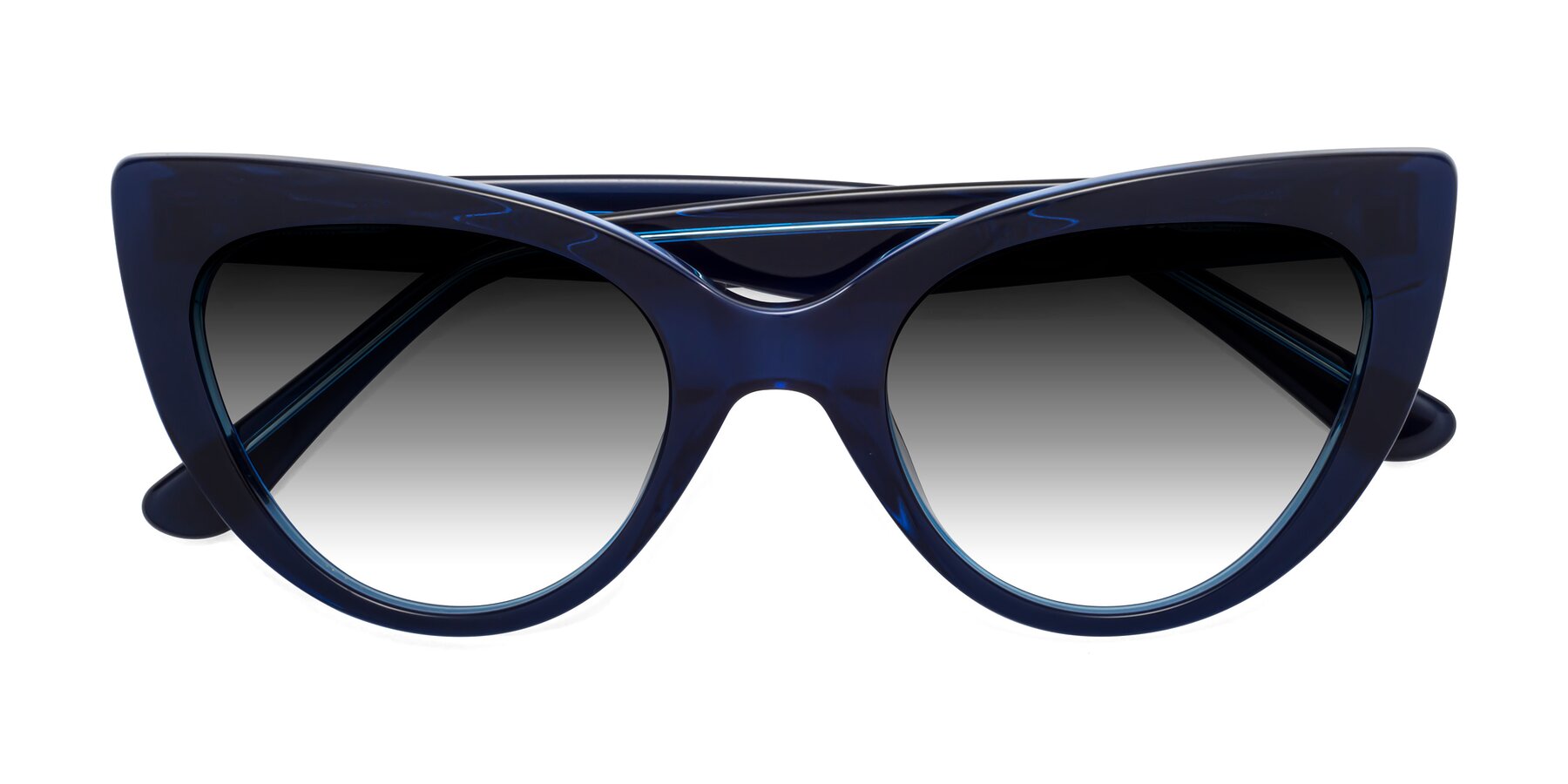 Folded Front of Tiesi in Midnight Blue with Gray Gradient Lenses