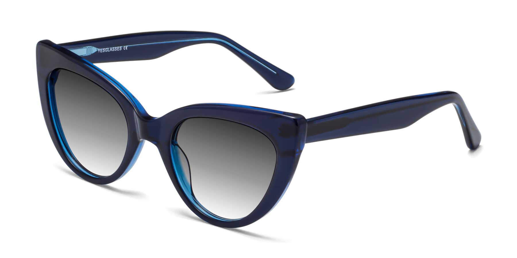 Angle of Tiesi in Midnight Blue with Gray Gradient Lenses
