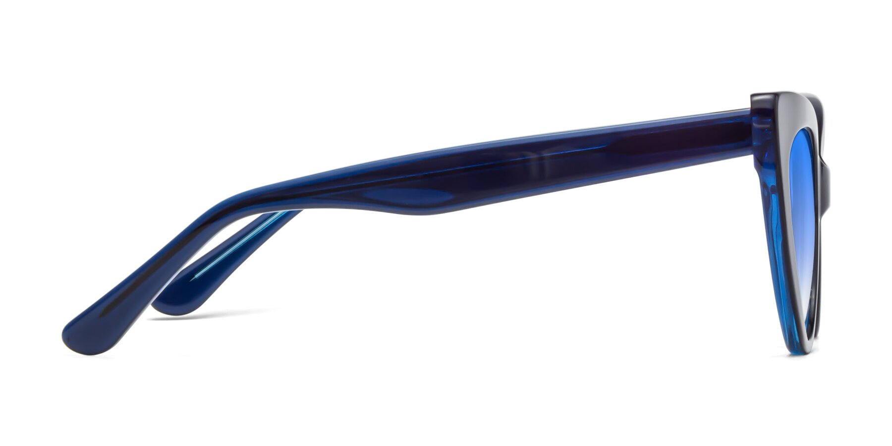 Side of Tiesi in Midnight Blue with Blue Gradient Lenses