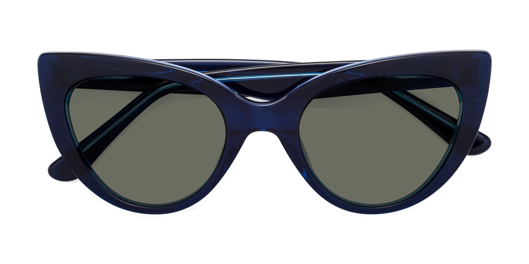 Folded Front of Tiesi in Midnight Blue with Gray Polarized Lenses