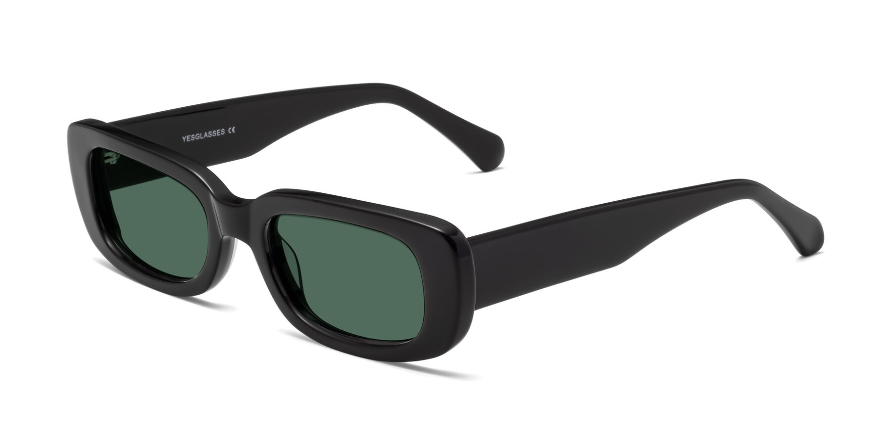 Angle of Couch in Black with Green Polarized Lenses