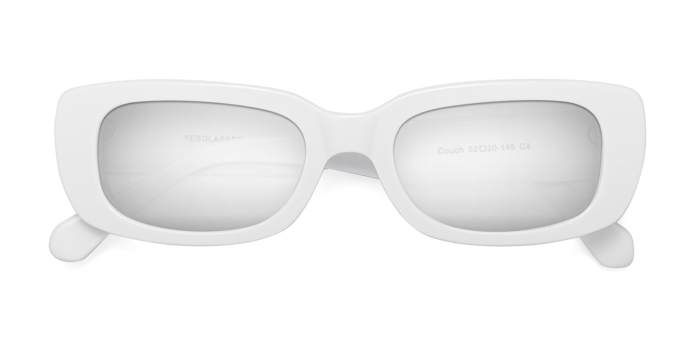 Couch - White Flash Mirrored Sunglasses