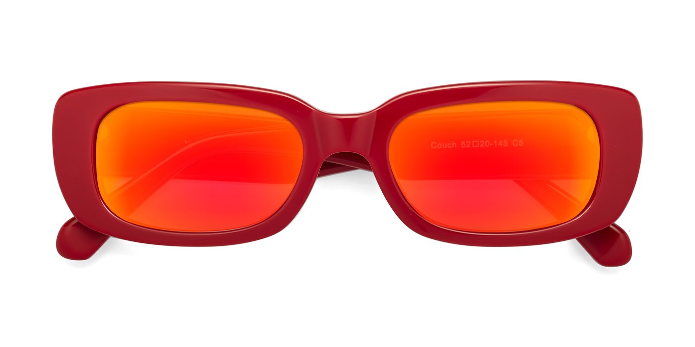 Couch - Red Flash Mirrored Sunglasses
