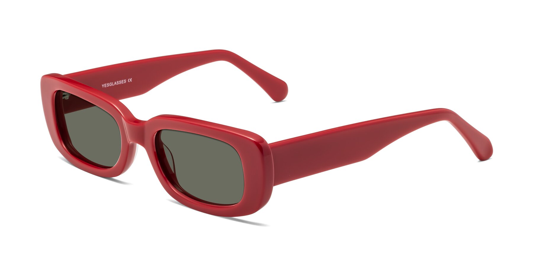 Angle of Couch in Red with Gray Polarized Lenses