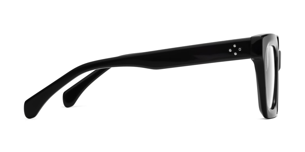 Black Oversized Thick Square Eyeglasses - Piper