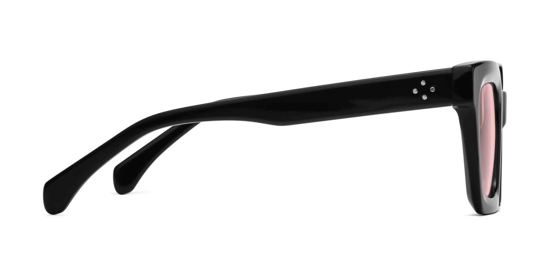 Side of Piper in Black with Light Garnet Tinted Lenses