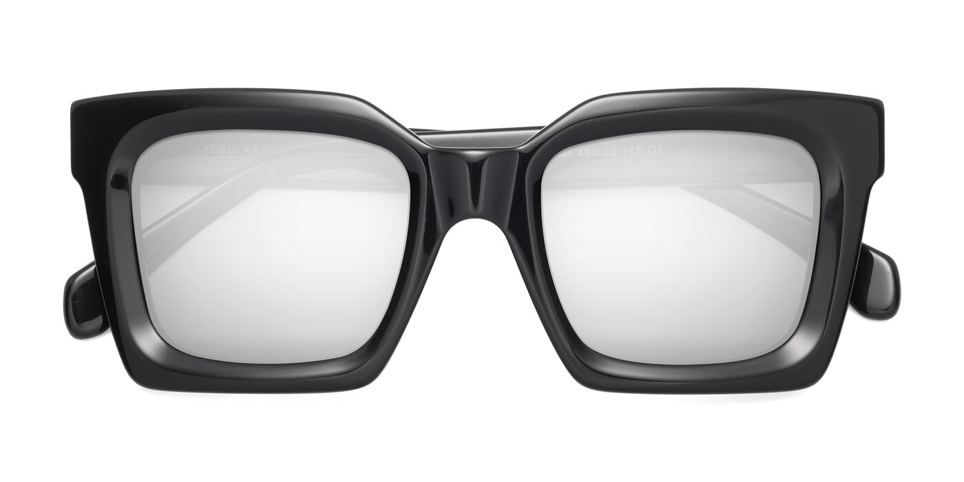 Piper - Black Flash Mirrored Sunglasses