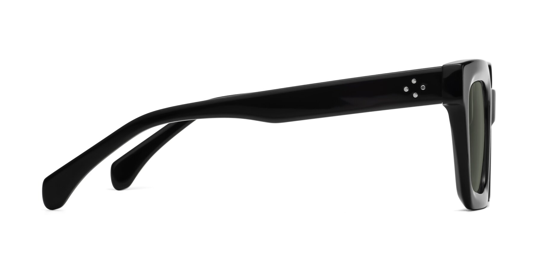 Side of Piper in Black with Gray Polarized Lenses