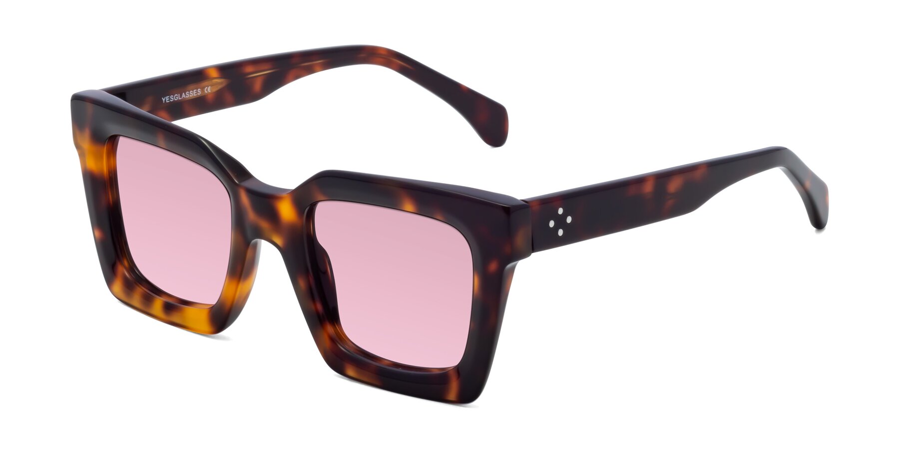 Angle of Piper in Tortoise with Light Wine Tinted Lenses