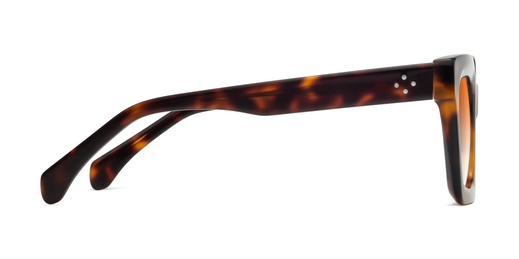 Side of Piper in Tortoise with Orange Gradient Lenses