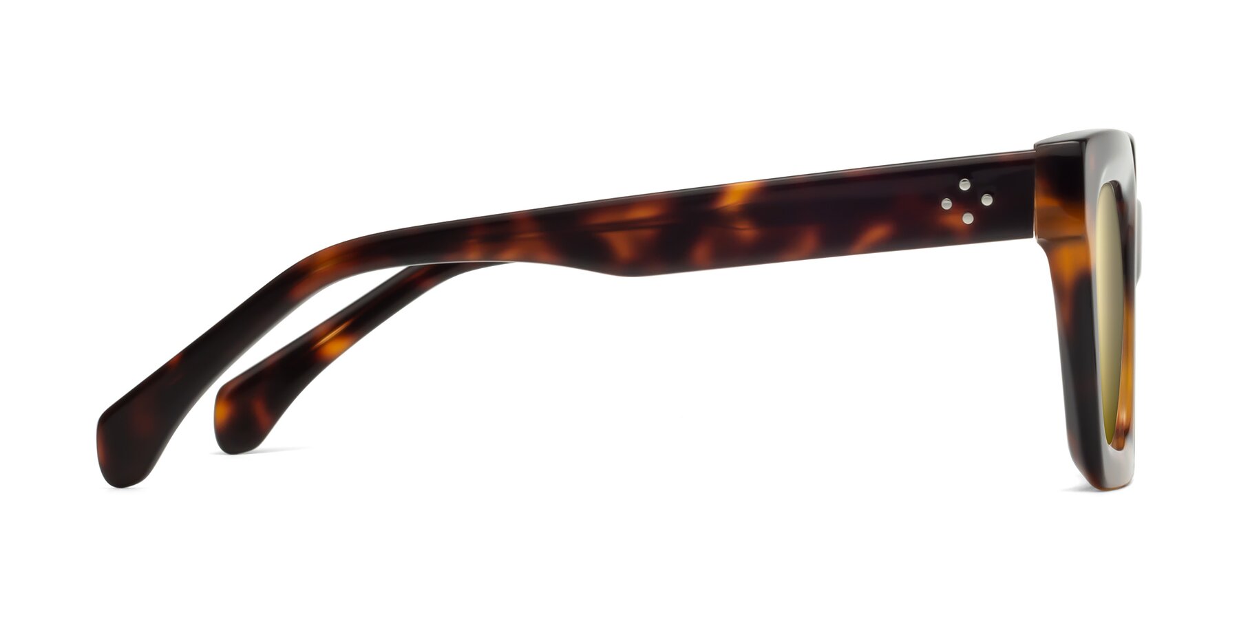 Side of Piper in Tortoise with Gold Mirrored Lenses