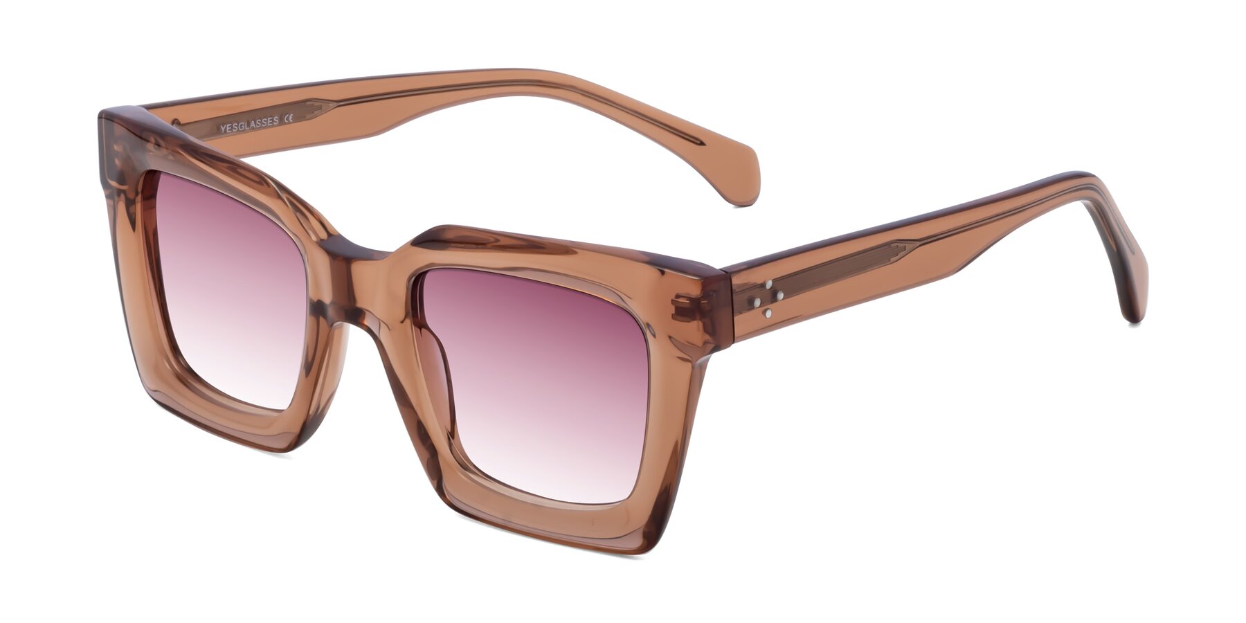 Angle of Piper in Caramel with Wine Gradient Lenses