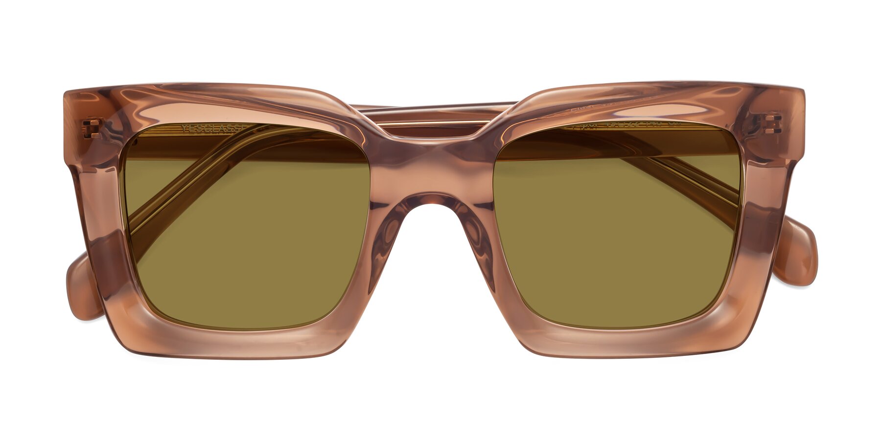 Folded Front of Piper in Caramel with Brown Polarized Lenses