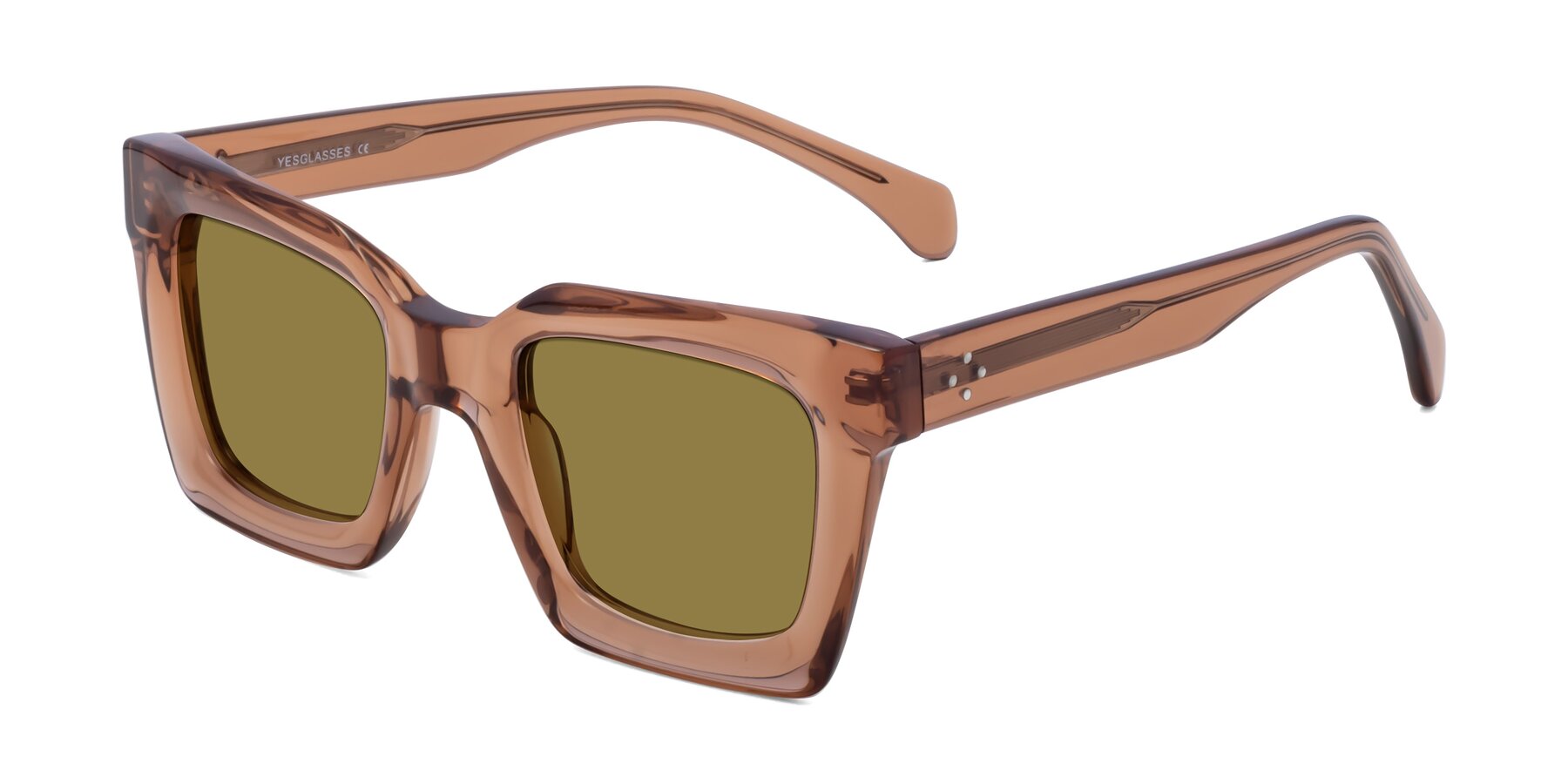 Angle of Piper in Caramel with Brown Polarized Lenses