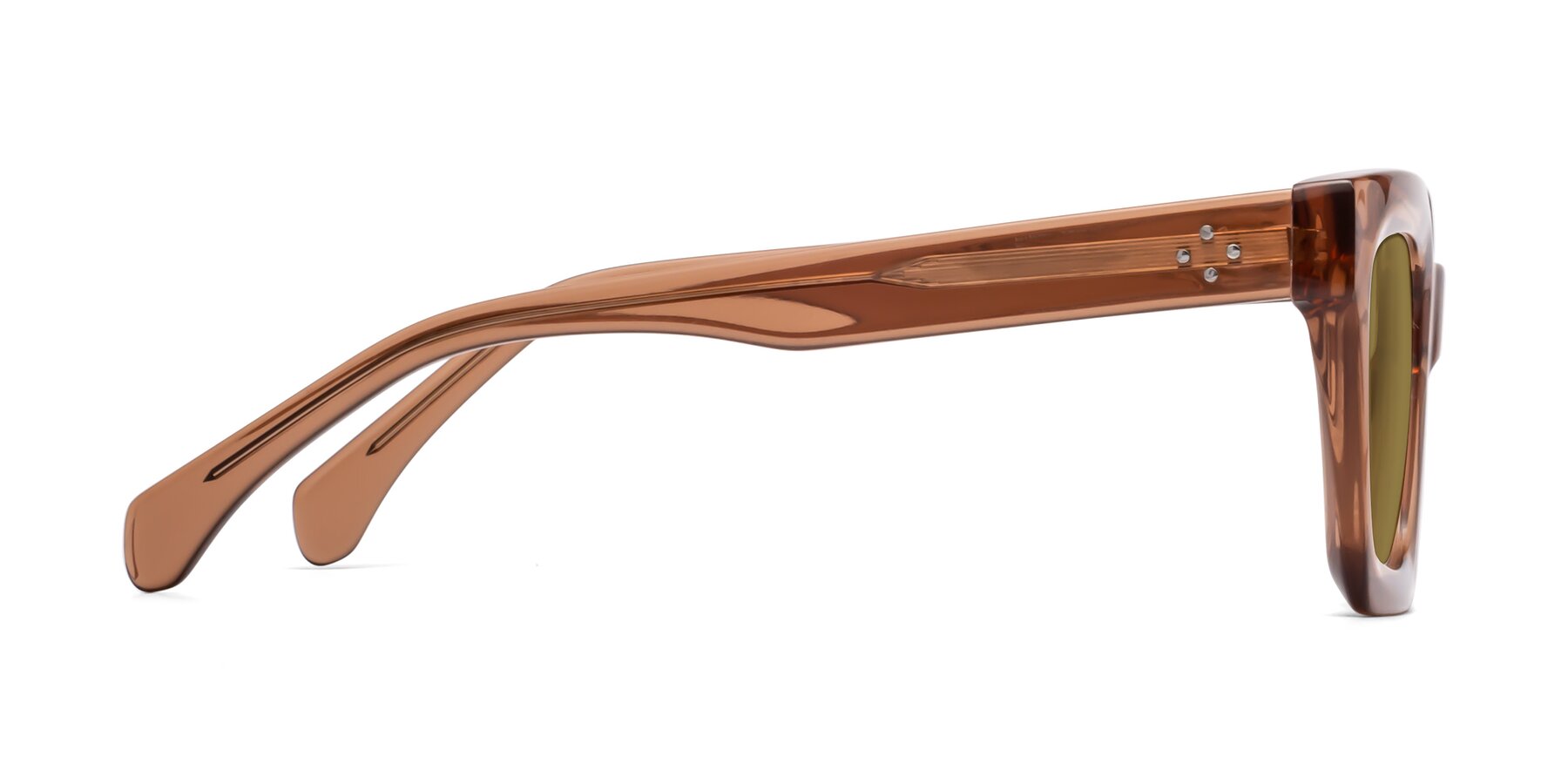Side of Piper in Caramel with Brown Polarized Lenses