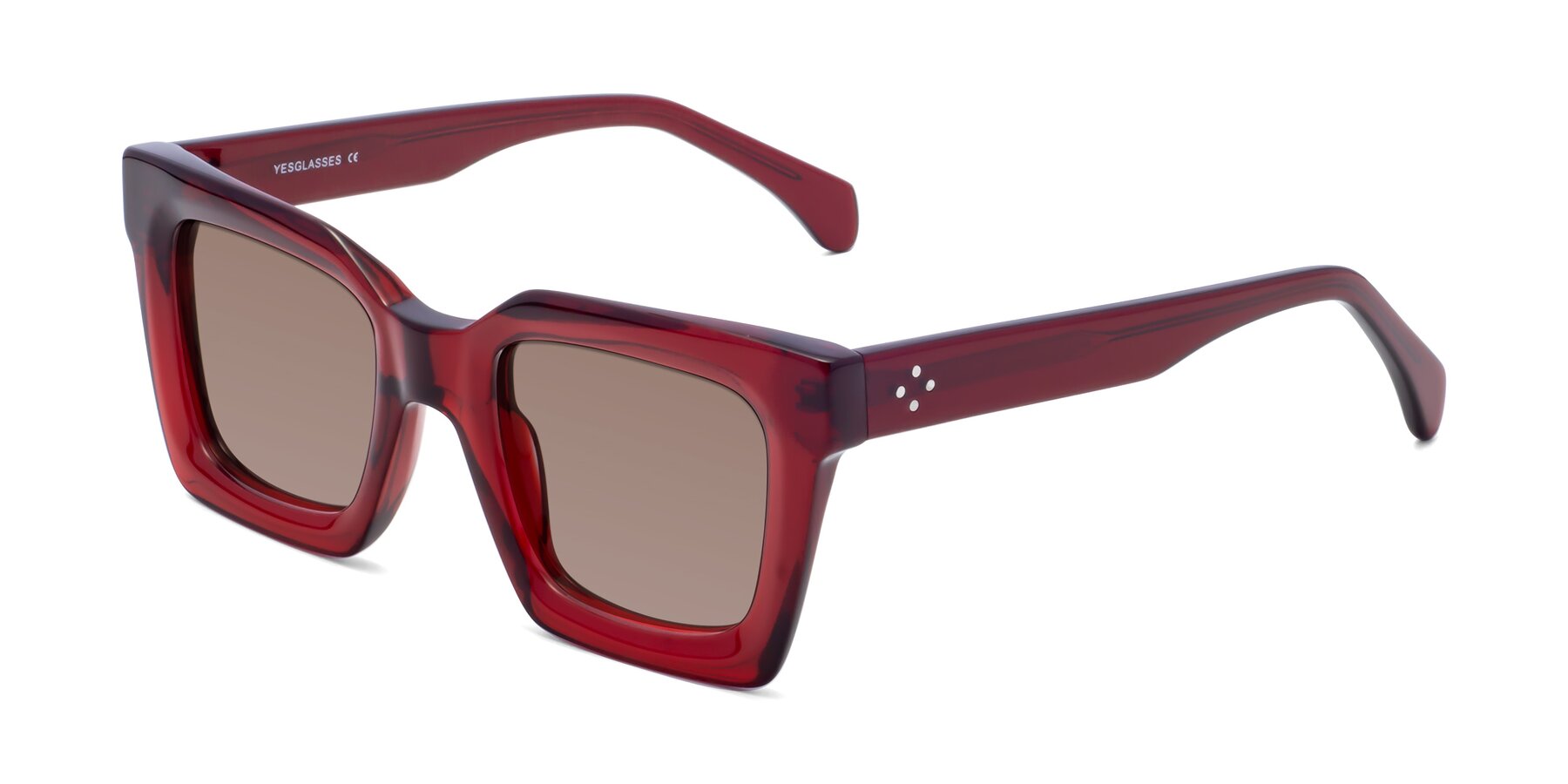 Angle of Piper in Wine with Medium Brown Tinted Lenses
