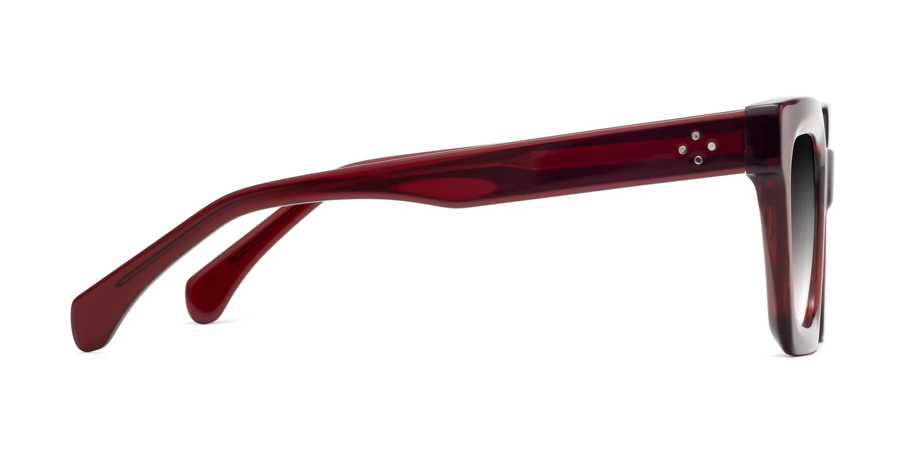Side of Piper in Wine with Gray Gradient Lenses