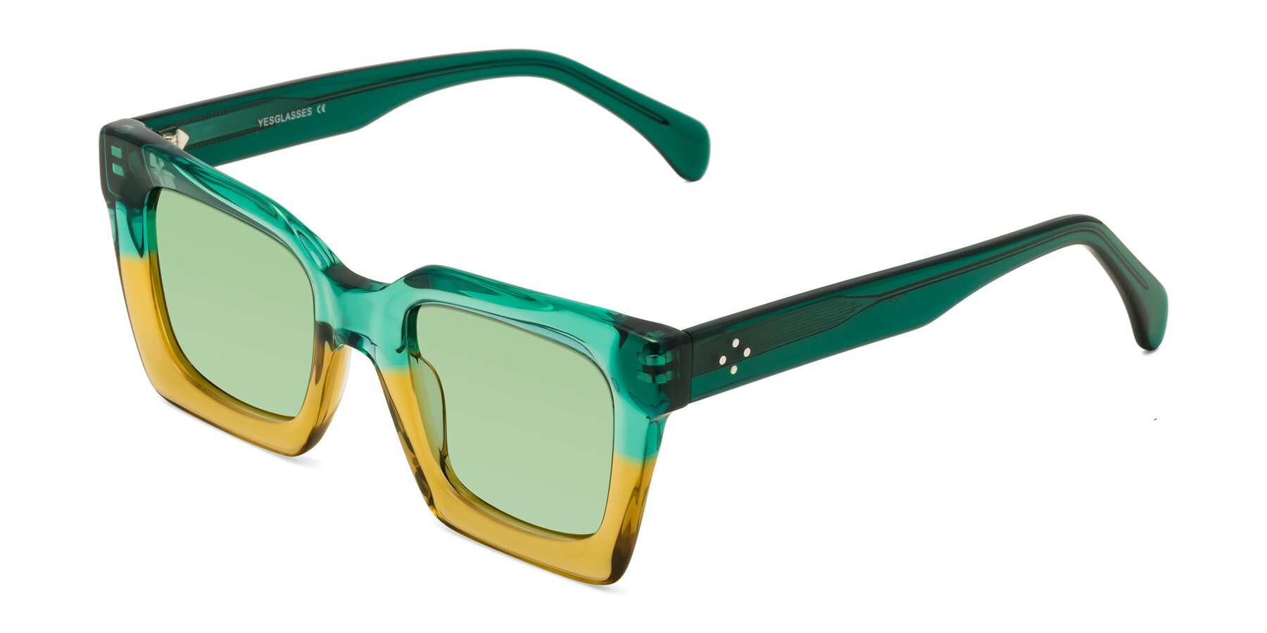 Angle of Piper in Green-Champagne with Medium Green Tinted Lenses