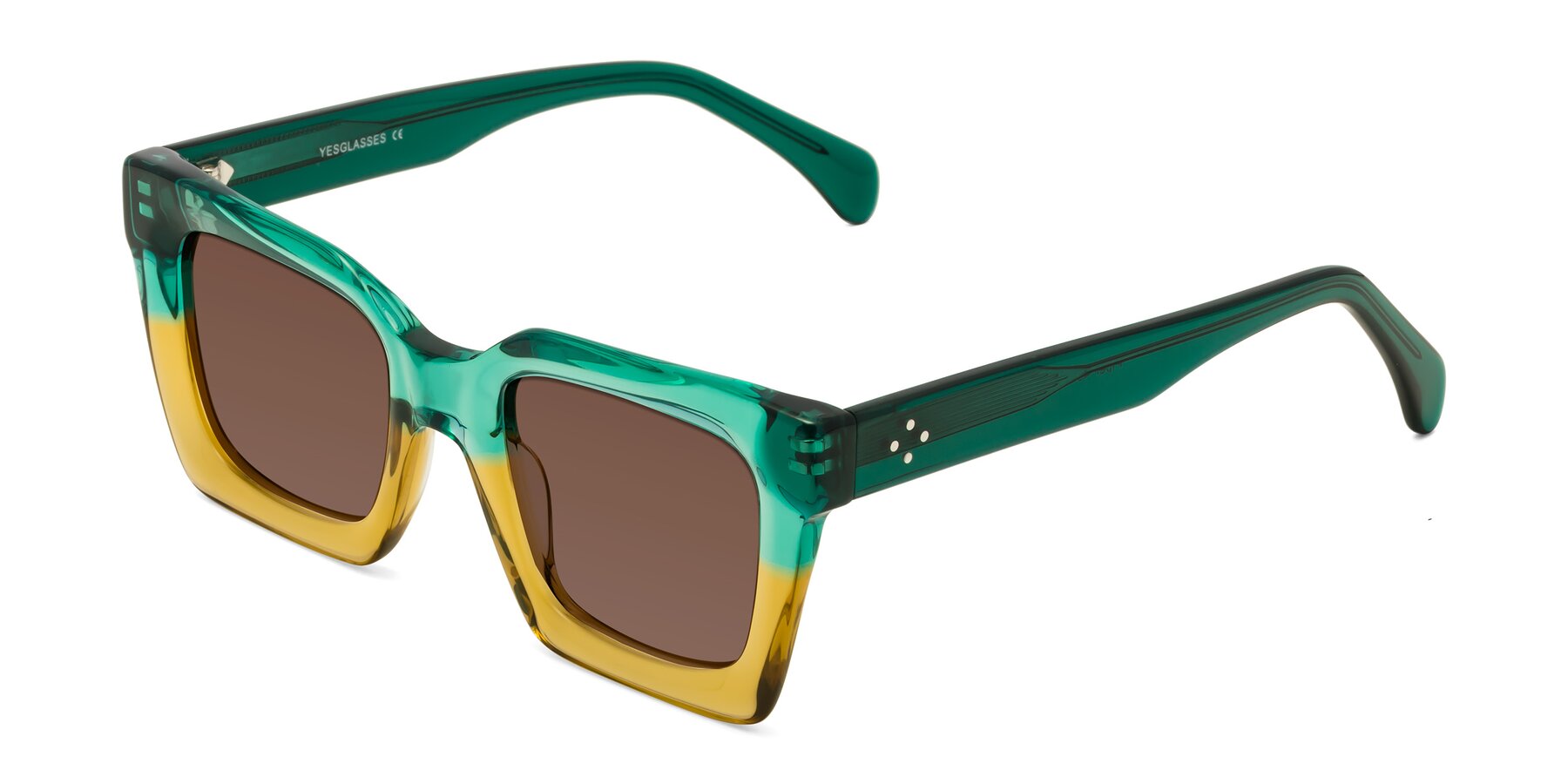 Angle of Piper in Green-Champagne with Brown Tinted Lenses