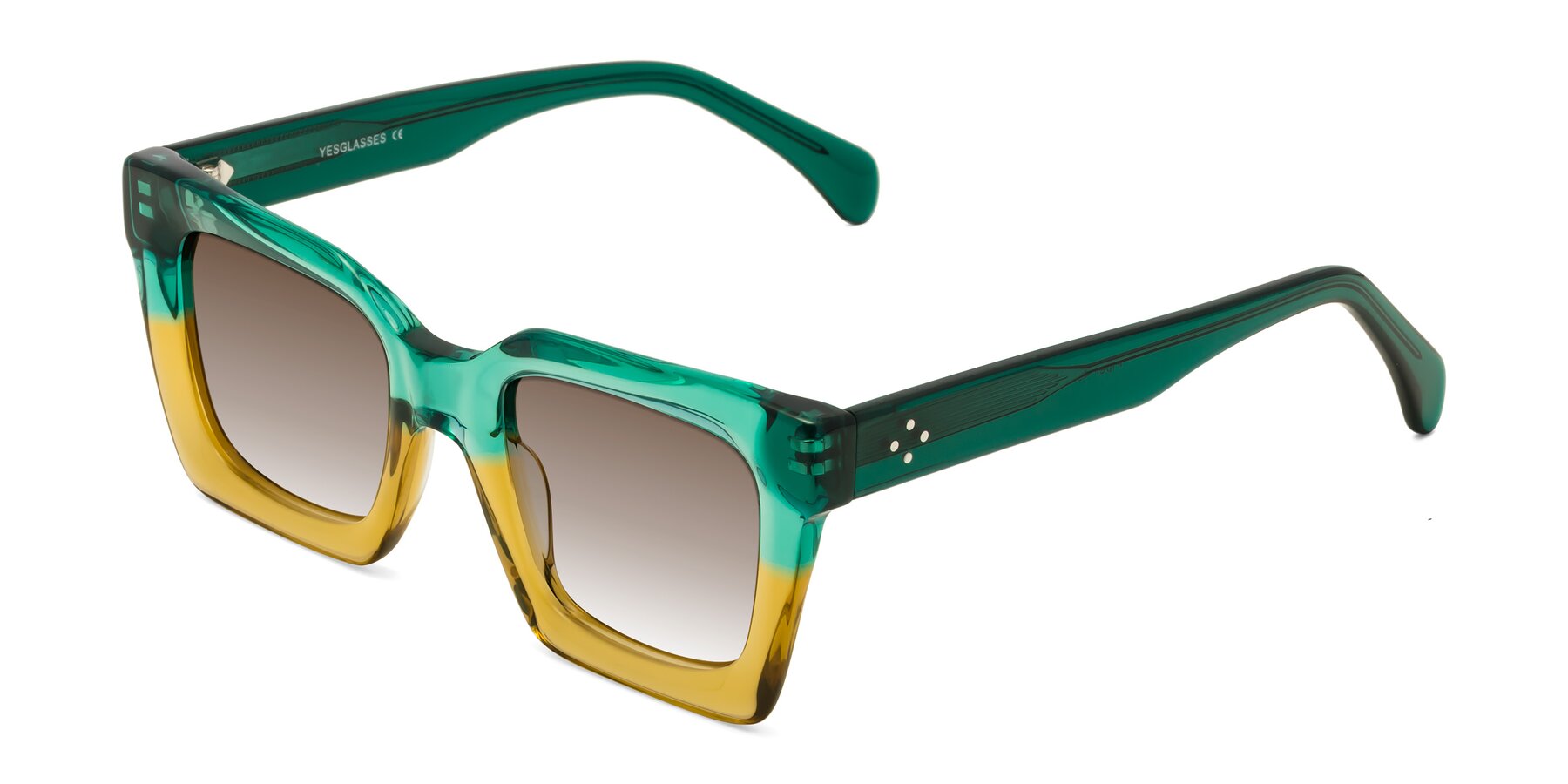 Angle of Piper in Green-Champagne with Brown Gradient Lenses