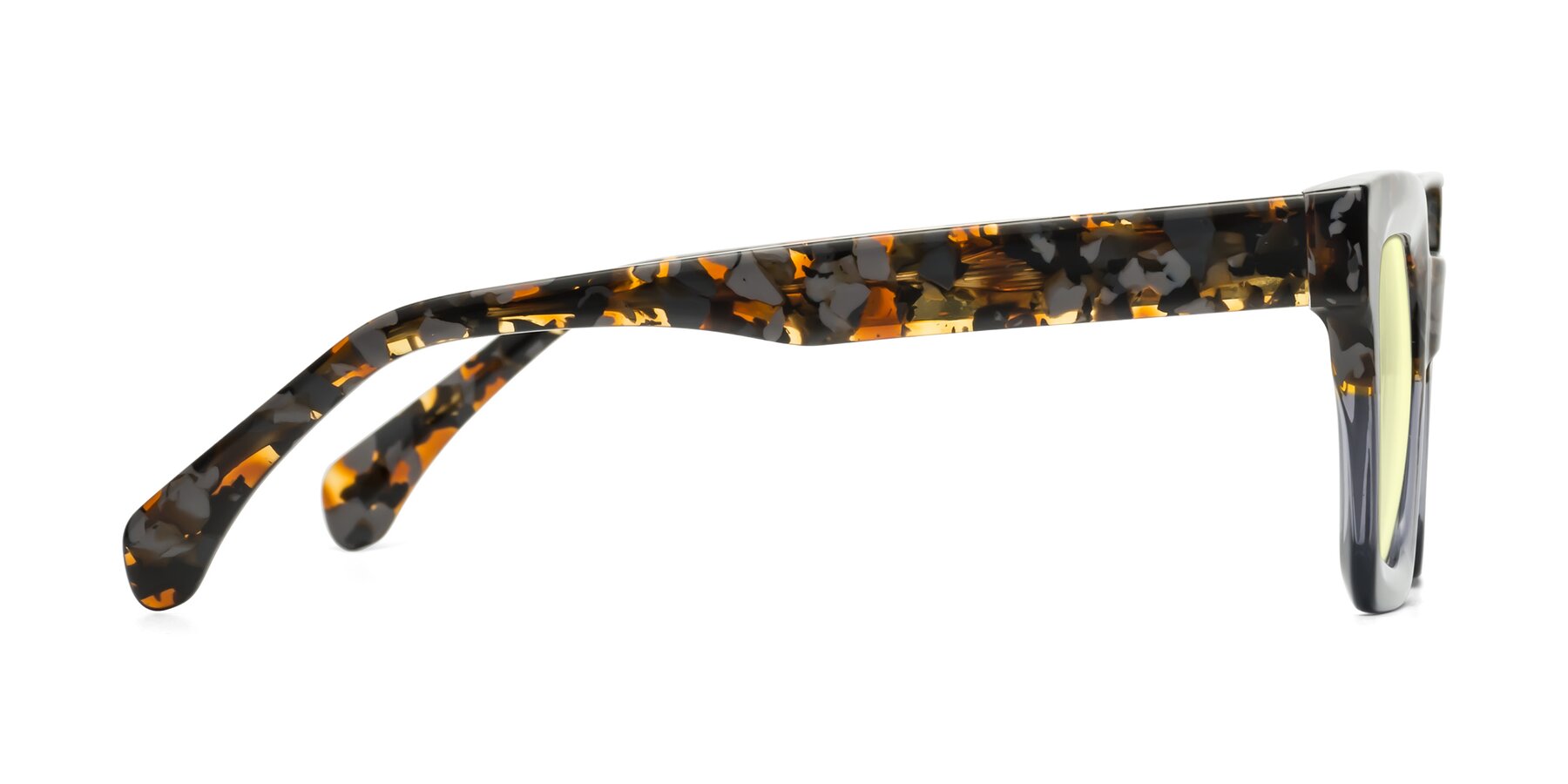 Side of Piper in Floral-Livid with Light Yellow Tinted Lenses