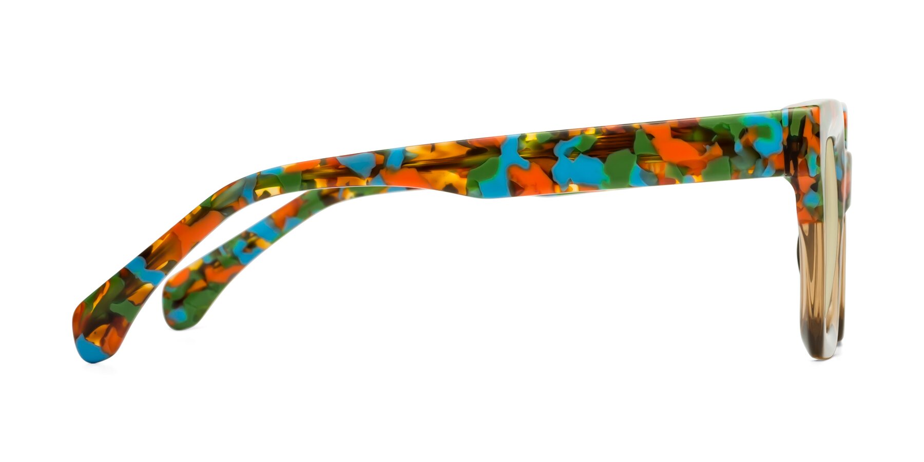 Side of Piper in Floral-Amber with Light Champagne Tinted Lenses