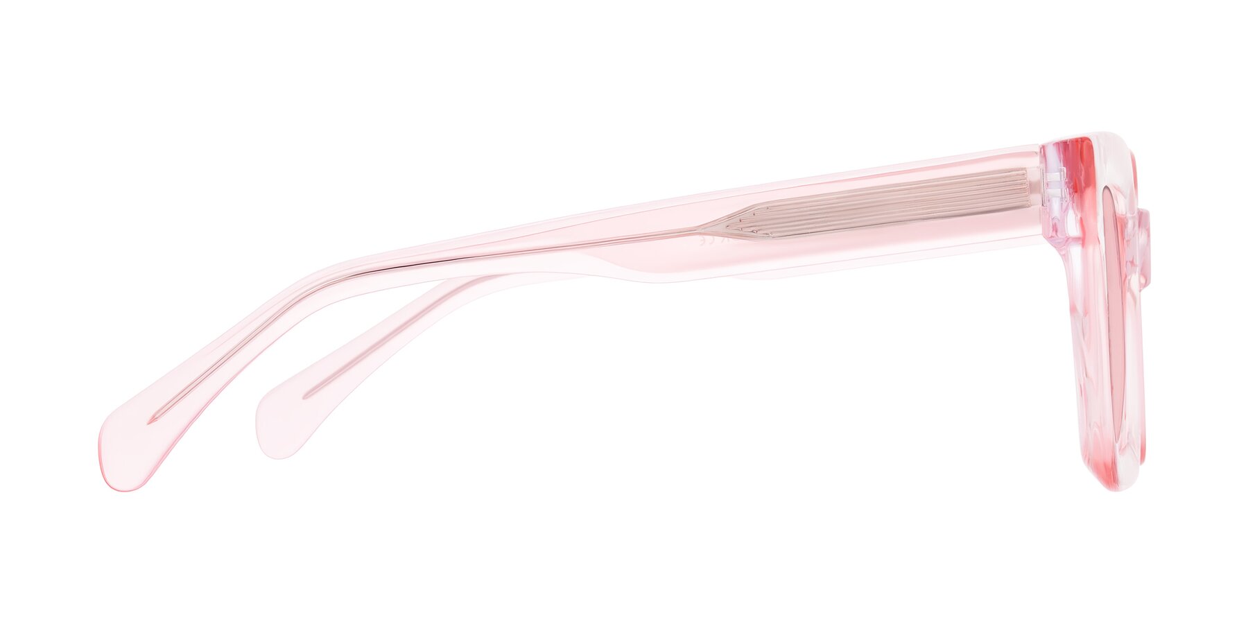 Side of Piper in Sparkling Blush with Light Garnet Tinted Lenses